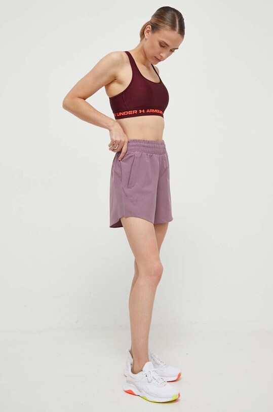 Športová podprsenka Under Armour Crossback 1361034 burgundské SS25
