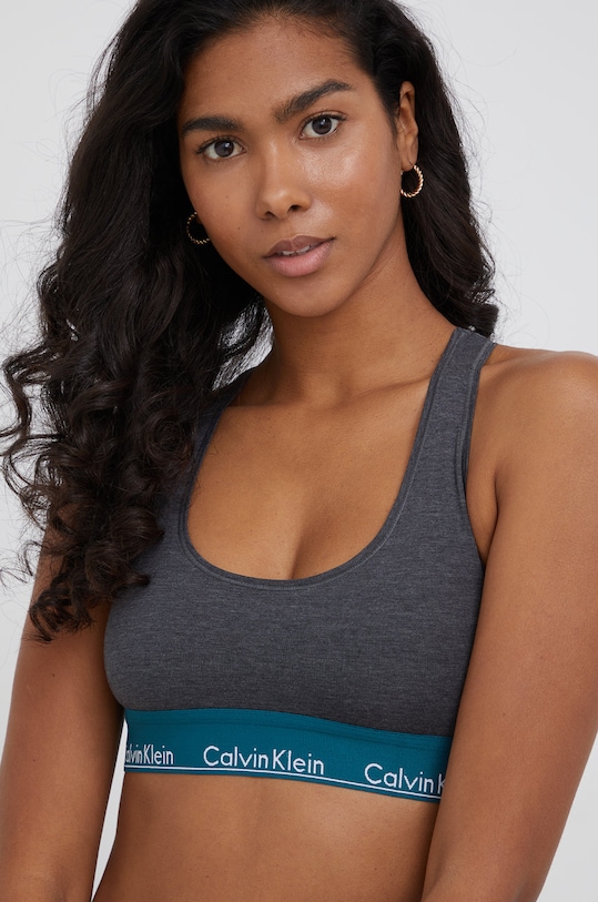Podprsenka Calvin Klein Underwear bez kostíc sivá 0000F3785E.4890