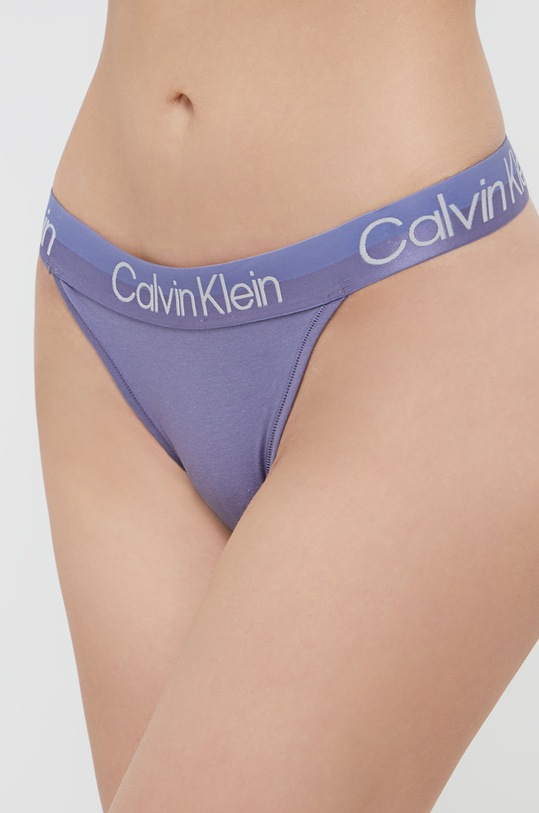 Calvin Klein Underwear - Στρινγκ βαμβάκι μωβ 000QF6686E.4890