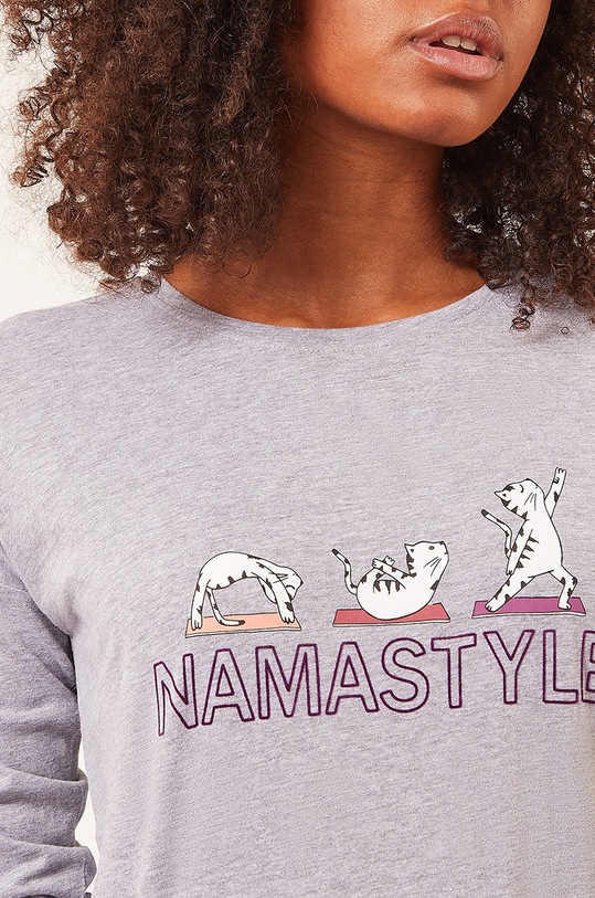 Etam Longsleeve piżamowy 652836002 szary