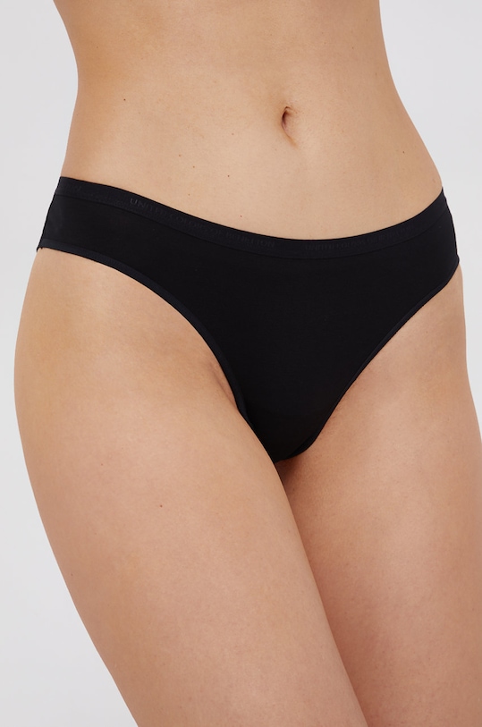 United Colors of Benetton Brazyliany dzianina czarny 3OP81Z034.100