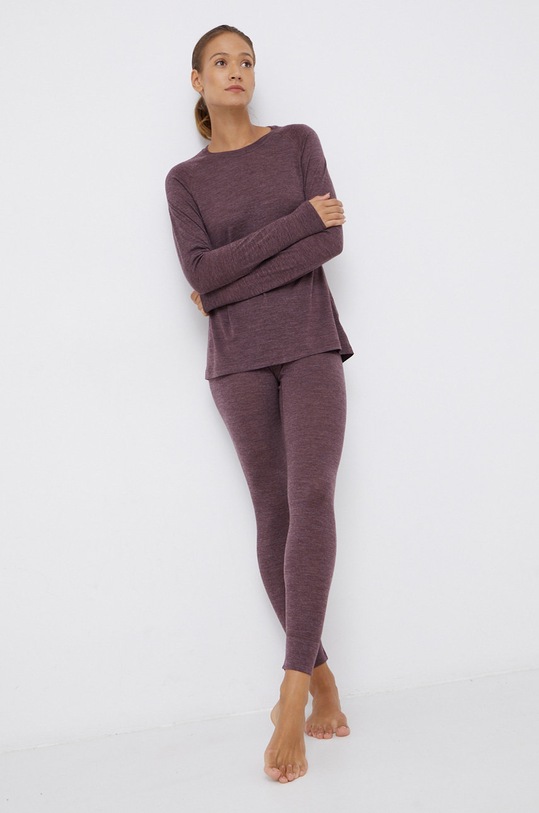 Houdini longsleeve funkcyjny wełniany 157054 fioletowy AW21