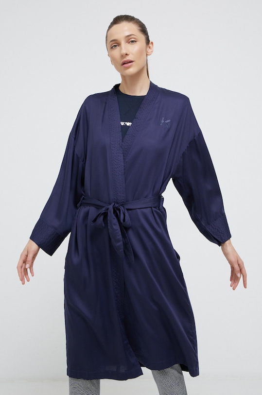 Kenzo Szlafrok dzianina granatowy KPLAIN