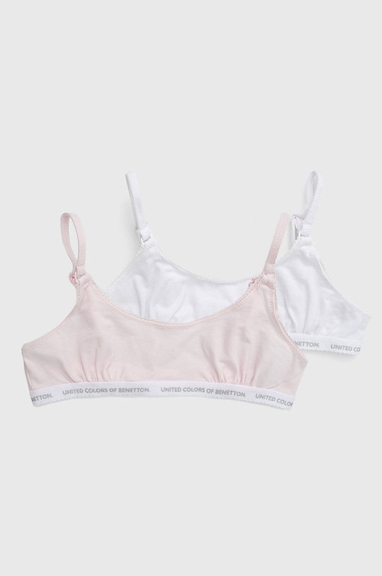 Дитячий бюстгальтер United Colors of Benetton (2-pack) м'яка рожевий 3MC10R1IN