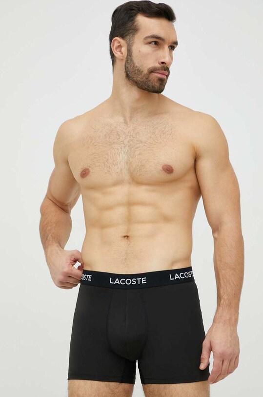 Îmbrăcăminte Lacoste boxeri 3-pack 5H9623 negru