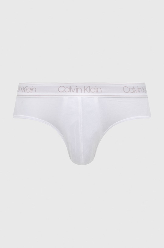 Σλιπ Calvin Klein Underwear πλεκτό ύφασμα λευκό 000NB2863A.4890