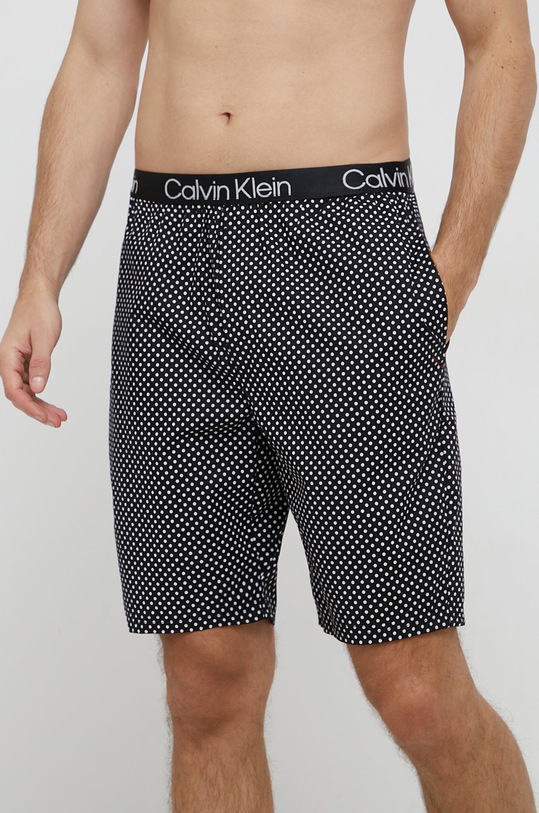 Calvin Klein Underwear Szorty piżamowe wzorzyste czarny 000NM2179E.4890