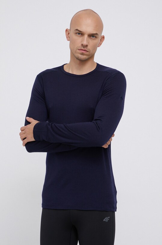 Icebreaker Longsleeve wełniany 200 Oasis LS Crewe góra granatowy IB1043654011