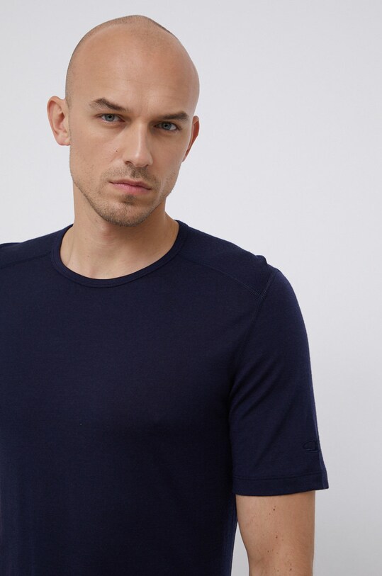 Μάλλινο μπλουζάκι Icebreaker πάνω μέρος σκούρο μπλε IB1045094011