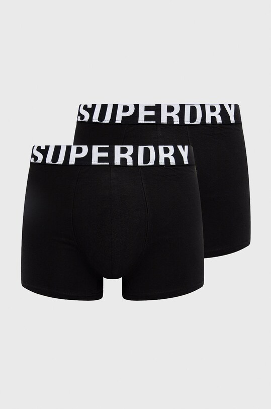 Superdry Bokserki (2-pack) dzianina czarny M3110340A.6PI