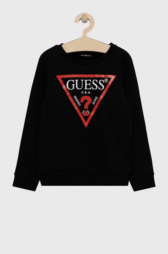 Guess gyerek melegítőfelső pamutból pamut fekete L73Q09.KAUG0