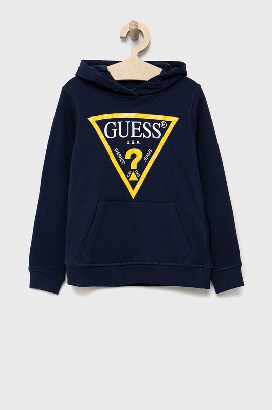 Guess Bluza bawełniana dziecięca nadruk granatowy L92Q09.KAUG0