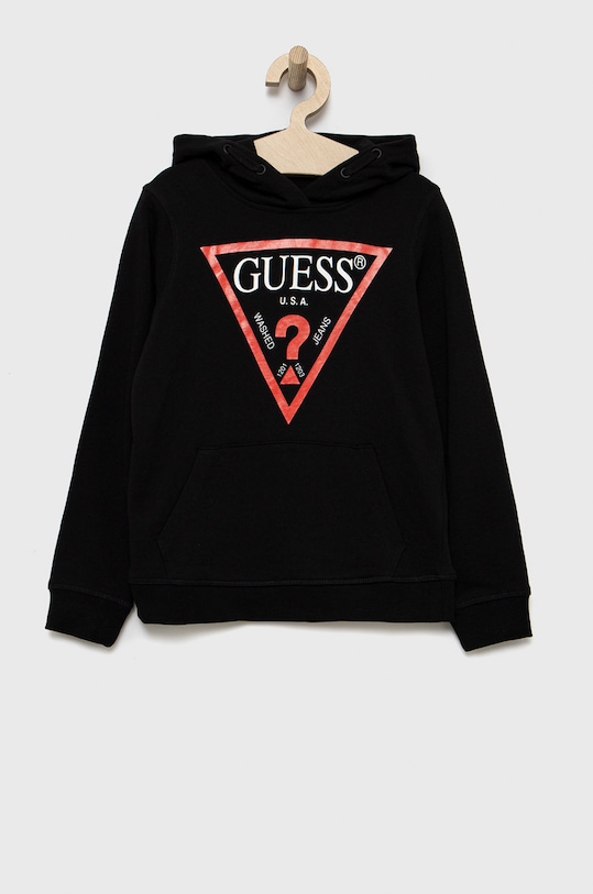 Guess Hanorac de bumbac pentru copii print negru L92Q09.KAUG0