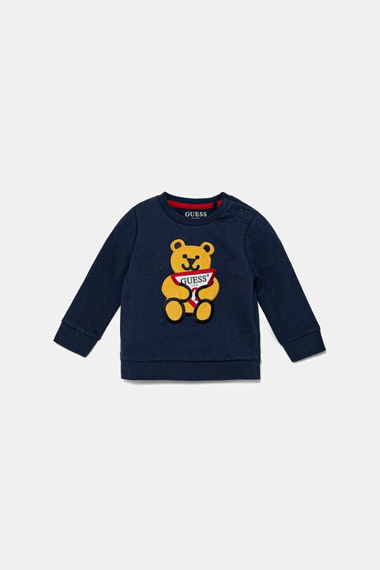 Дитяча бавовняна кофта Guess без капюшона блакитний N0BQ09.K97E0