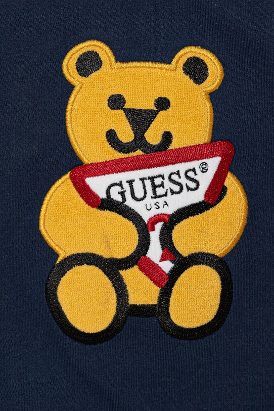Хлопчик Дитяча бавовняна кофта Guess N0BQ09.K97E0 блакитний