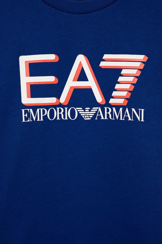 Chłopiec EA7 Emporio Armani Bluza bawełniana dziecięca 6KBM55.BJ05Z 6KBM55.BJ05Z niebieski
