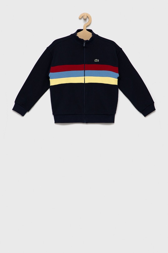 Lacoste Hanorac de bumbac pentru copii melanj bleumarin SJ7546