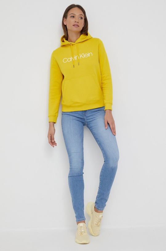 Bavlnená mikina Calvin Klein žltá K20K202687.4890