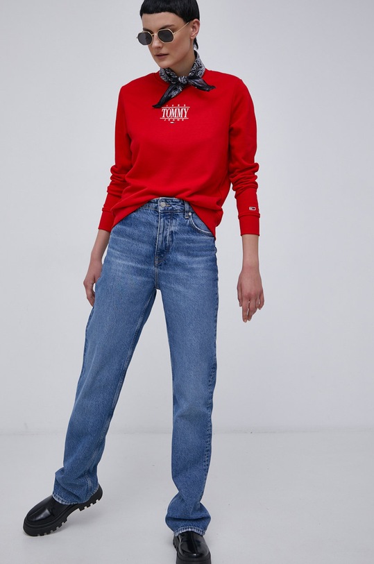 Tommy Jeans Bluza DW0DW11046.4890 pozostałe czerwony DW0DW11046.4890