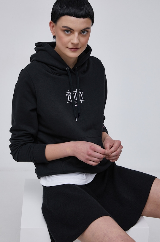 Mikina Tommy Jeans s kapucí černá DW0DW11049.4890