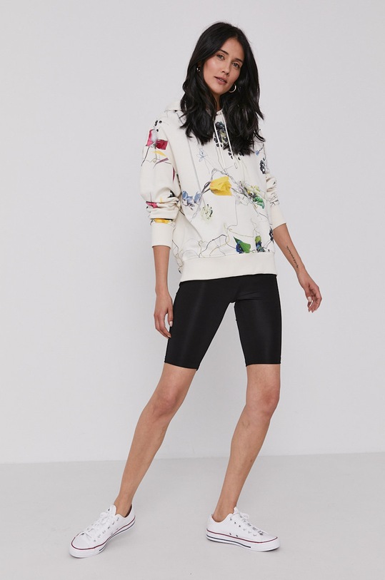 BOSS Bluza bawełniana 50460533 z kapturem beżowy 50460533