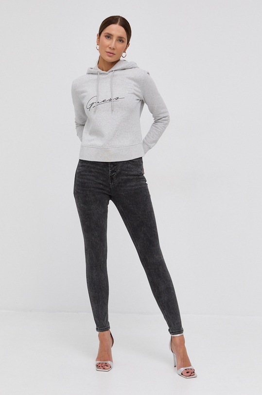 Guess Bluza bawełniana O1BA09.KAOR1 szary AW21