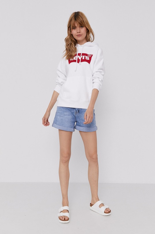 Bavlněná mikina Levi's 18487.0024 bílá AW21