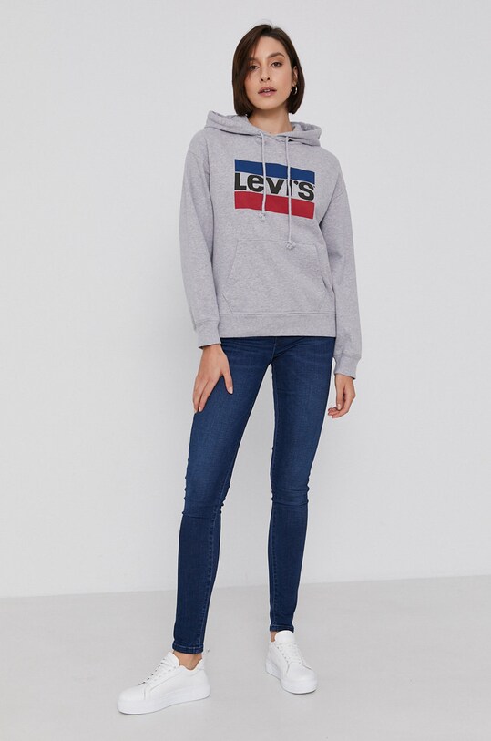 Levi's hanorac de bumbac 18487.0059 gri AW21