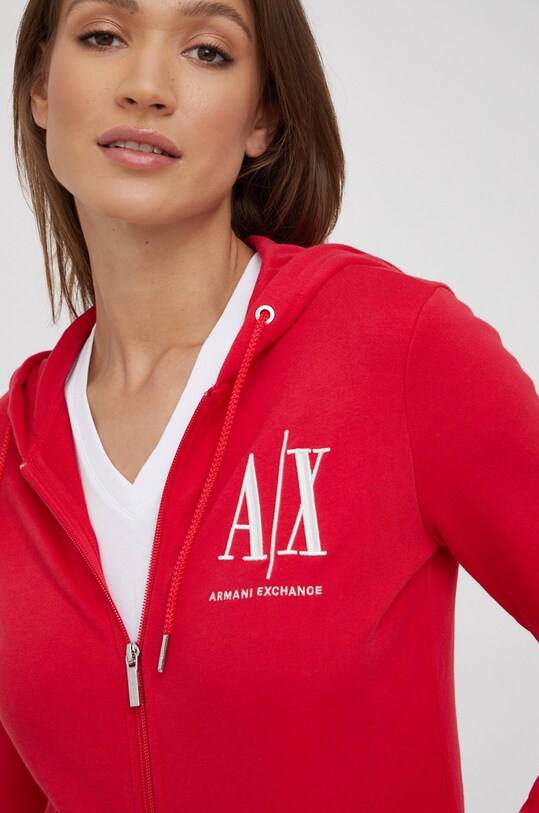 Armani Exchange bluza bawełniana czerwony 8NYM22.YJ68Z