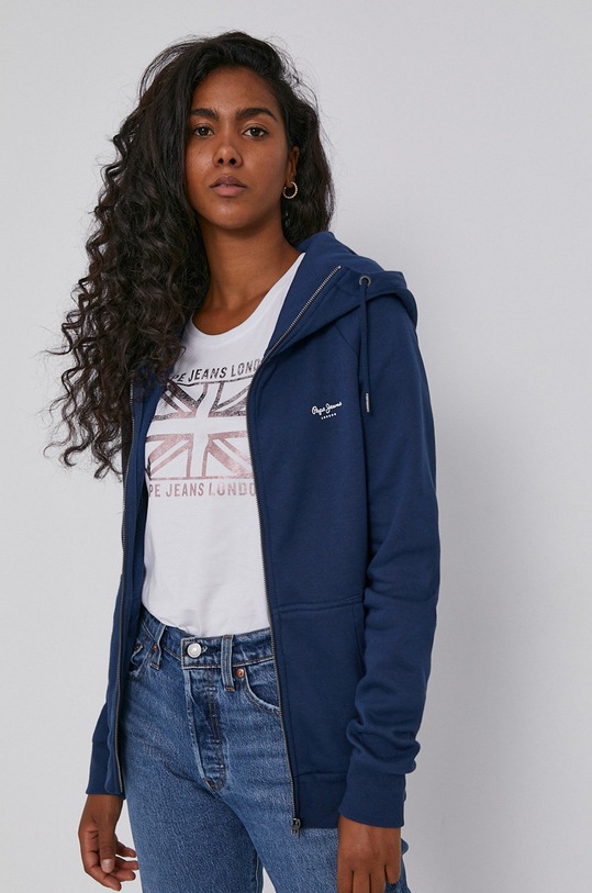Pepe Jeans Bluza z kapturem granatowy PL581071.571