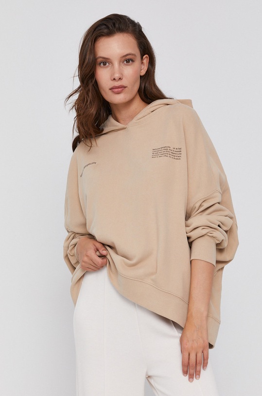 Marc O'Polo Bluza bawełniana nadruk beżowy 108412354123