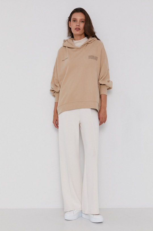 Marc O'Polo Bluza bawełniana 108412354123 beżowy AW21