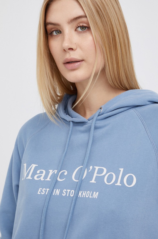 Marc O'Polo Bluza bawełniana niebieski 108412354127
