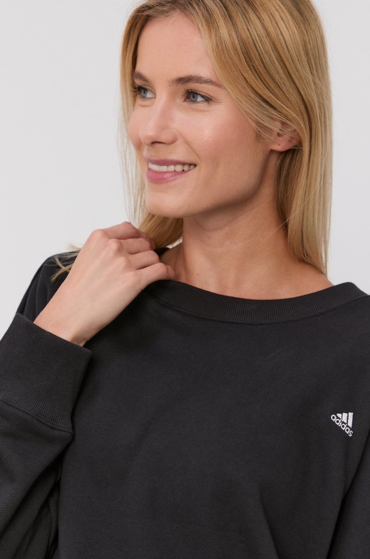 adidas Performance Bluza bawełniana H47787 czarny H47787