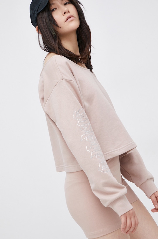 adidas Originals Bluza HF6774 aplikacja brązowy HF6774