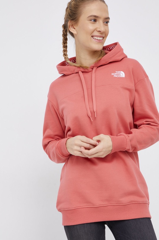The North Face Bluza bawełniana różowy NF0A491PUBG1