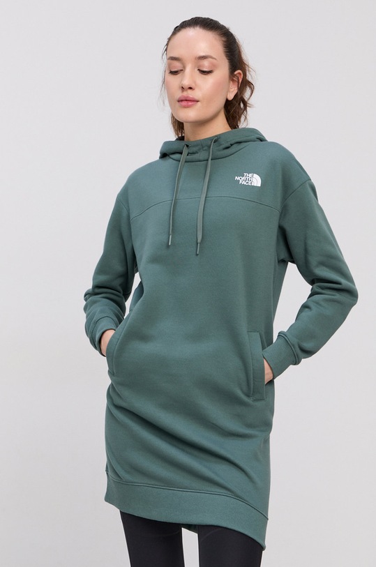 The North Face Hanorac de bumbac NF0A5ILOHBS1 verde AW21