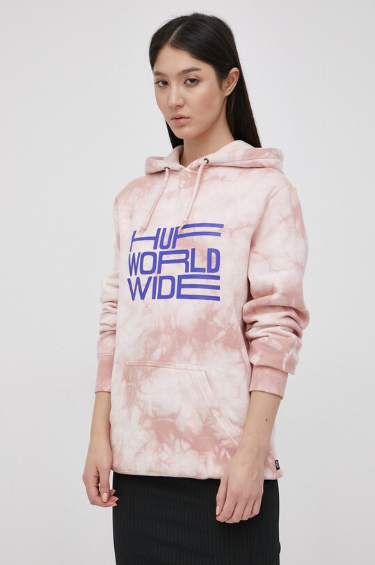HUF Bluza wzorzyste różowy pf00386