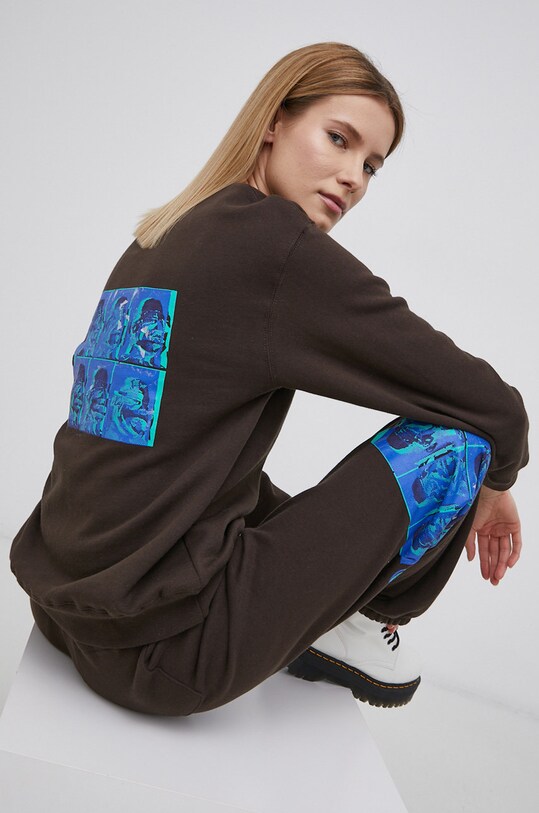 HUF Bluza pozostałe brązowy wpf0014