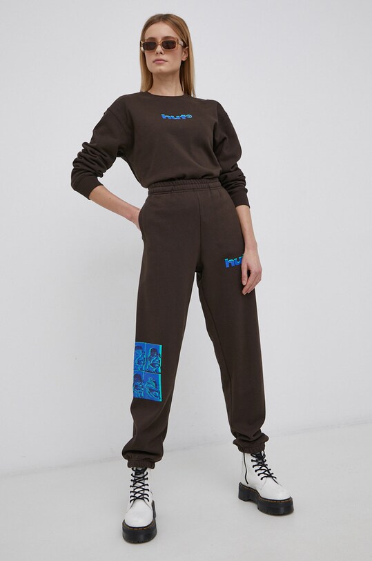 HUF Bluza wpf0014 brązowy AW21