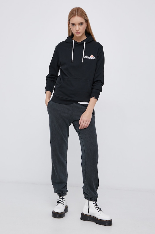 Dukserica Ellesse s kapuljačom crna SGS08848
