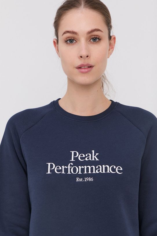 Μπλούζα Peak Performance απλικέ σκούρο μπλε G75637