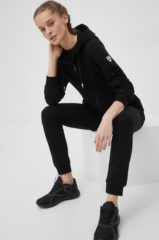 Rossignol bluza bawełniana czarny RLKWS07