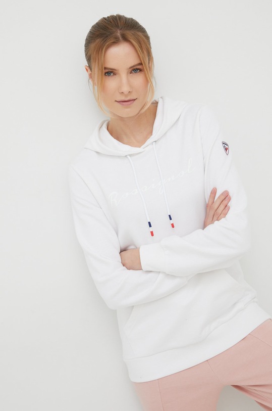 Rossignol bluza dresowa nadruk biały RLKWS09