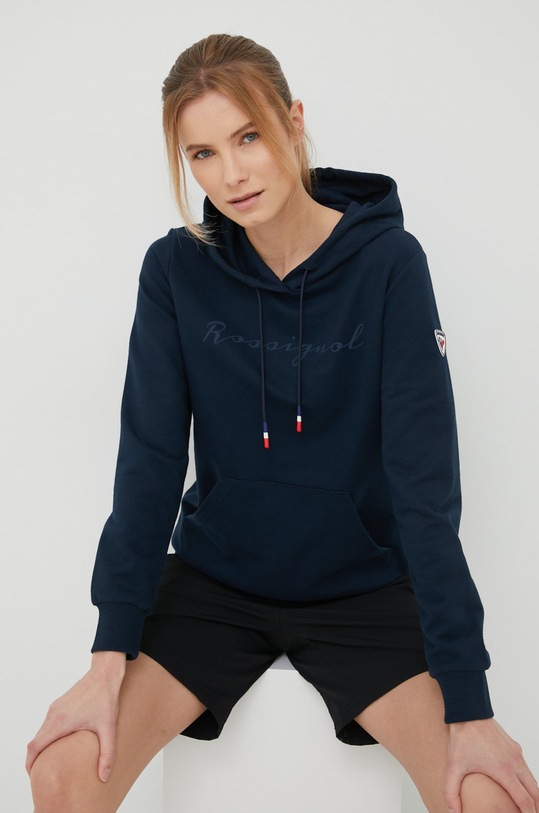 Rossignol bluza dresowa nadruk granatowy RLKWS09