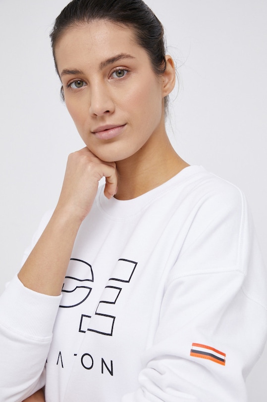 P.E Nation Bluza bawełniana biały PEBASICSF029