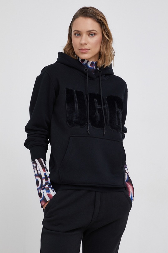 UGG - bluză Rey Fuzzy Logo negru 1121385