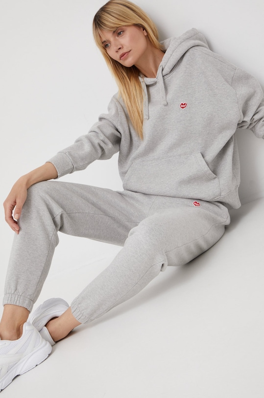 Deus Ex Machina hanorac de bumbac uni gri DLF218048