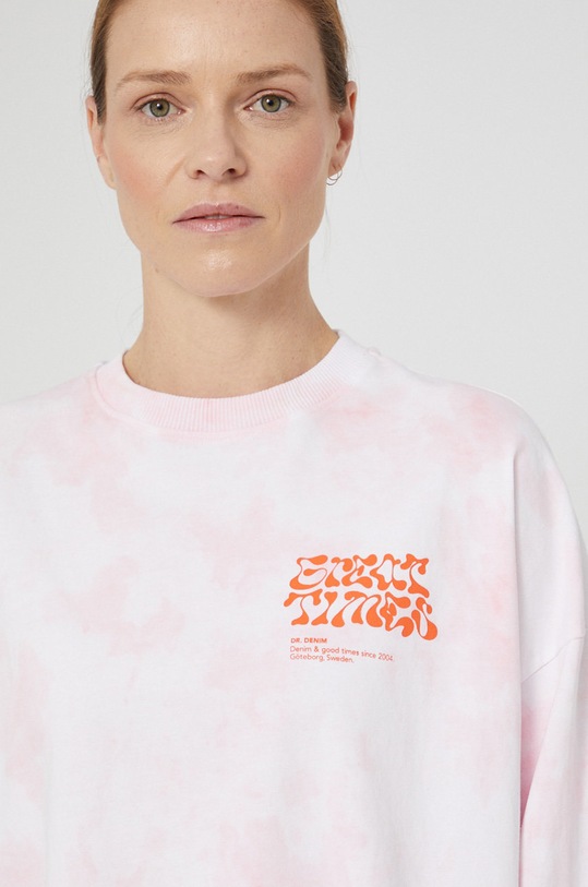 Dr. Denim Longsleeve bawełniany różowy 2131117U41