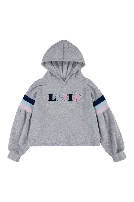 Dječja dukserica Levi's s kapuljačom siva 4ED500.NEW.G